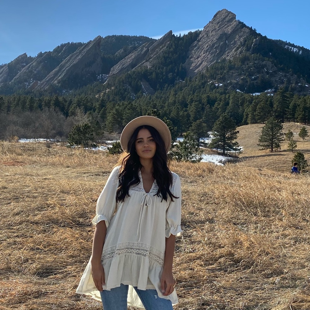 Free People Blouse in Ivory